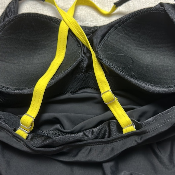 xhiliration tankini top. Yellow & black. - Picture 5 of 5